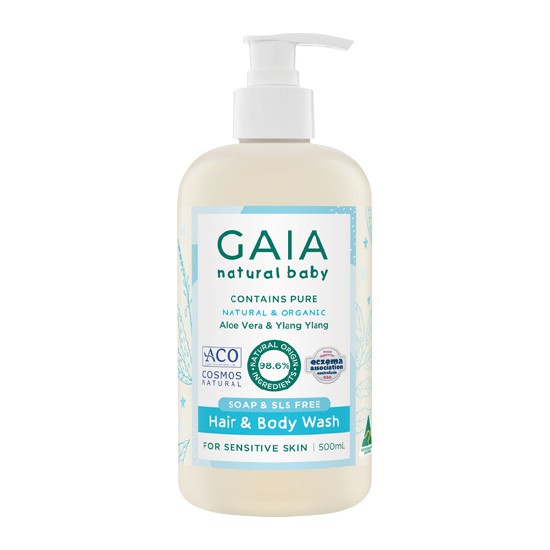 GAIA Natural Baby Hair & Body Wash 500ml