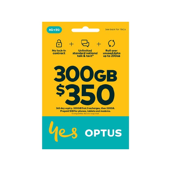 Optus $350 SIM Starter Kit#