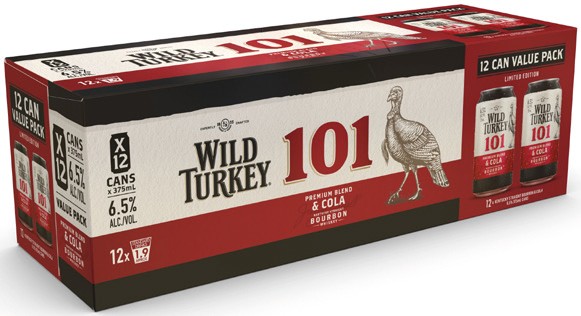 Wild Turkey 101 6.5% 12 Pack*