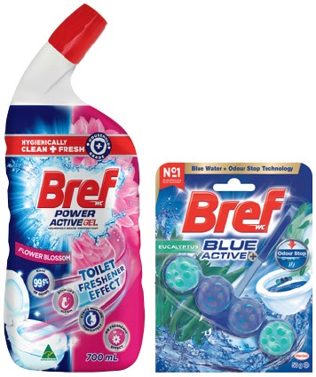 Bref Rim Block Toilet Cleaner 42‑50g or Gel 600‑700mL Selected Varieties
