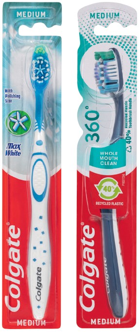 Colgate 360° or Max White Toothbrush 1 Pack Selected Varieties