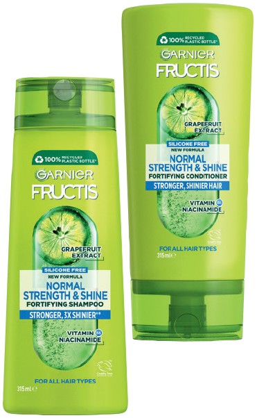 Garnier Fructis Shampoo or Conditioner 315mL Selected Varieties