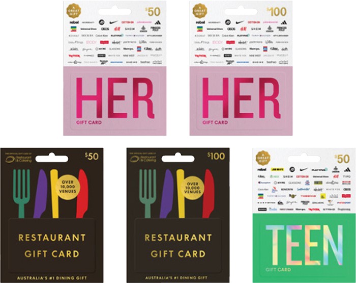Flybuys 1,000 Points on $50 or $100 TCN Her & TCN Restaurant and $50 TCN Teen When You Swipe Your Flybuys Card at the Checkout