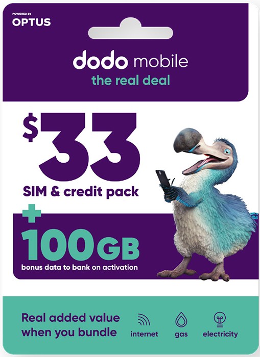 Dodo $33 Mobile SIM & Credit Pack