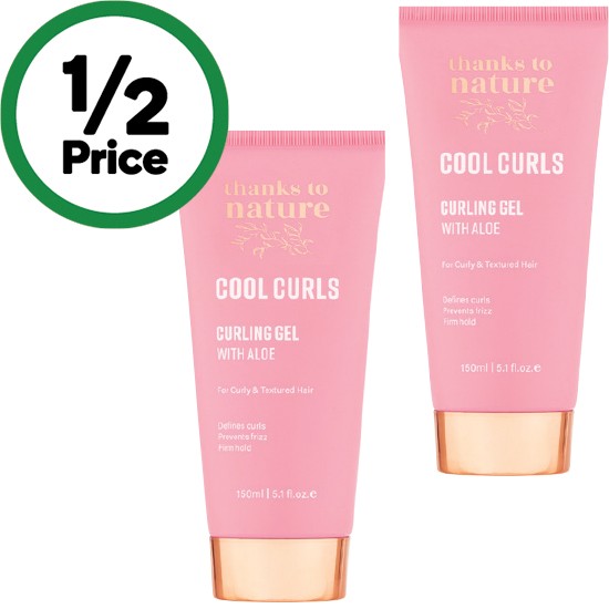 Thanks To Nature Cool Curls Curling Balm 150ml or Curling Gel 150ml