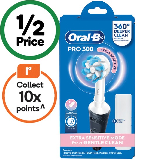 Oral-B Pro 300 Extra Sensitive Electric Toothbrush Pk 1