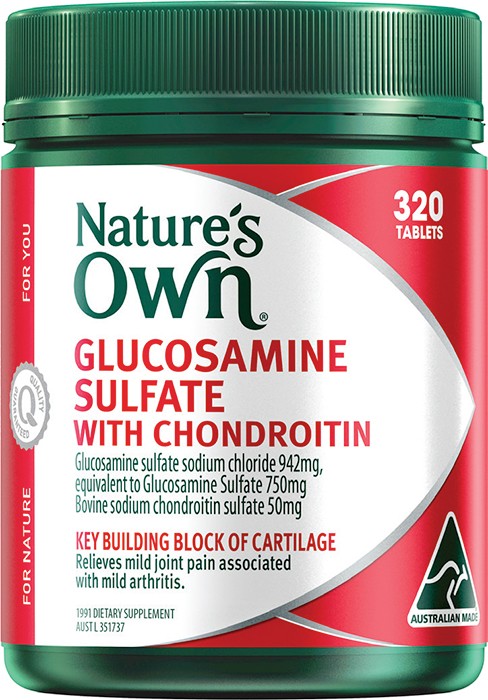 Nature’s Own Glucosamine Sulfate With Chondroitin 320 Tablets*