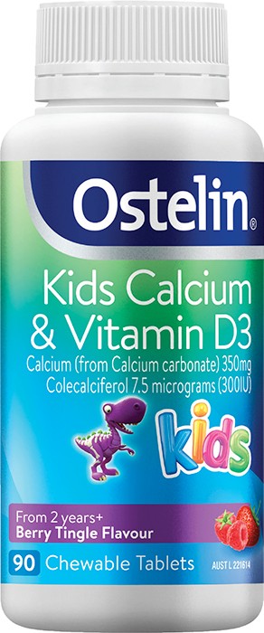 Ostelin Kids Calcium & Vitamin D3 90 Chewable Tablets*