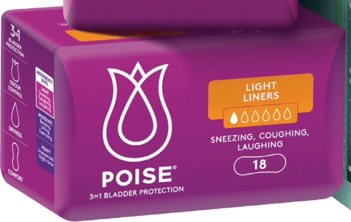 Poise Light Liners 18 Pack
