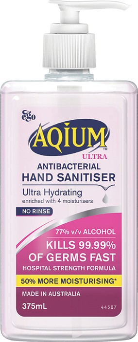 Aqium Antibacterial Hand Sanitiser 375mL* - Ultra