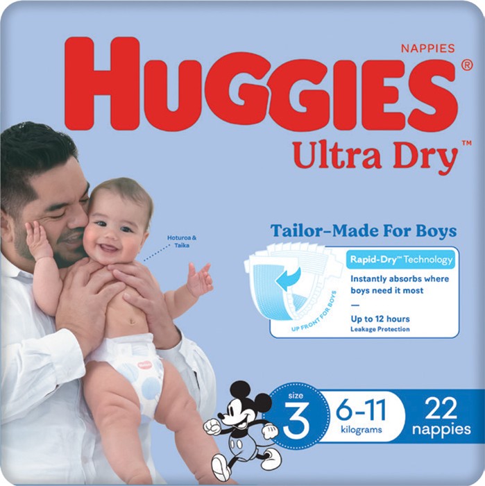 Huggies Ultra Dry Nappies 22 Pack - Size 3