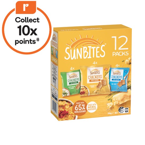 Sunbites Snack Cracker Mix Multipack 288g Pk 12