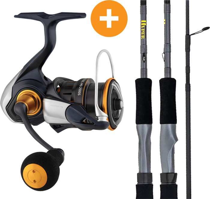 Daiwa 25 TD Sol Spin Reel and Daiwa 23 TD Hyper Rod Pack