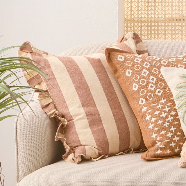 Audrey Ruffle Square Cushion by M.U.S.E.