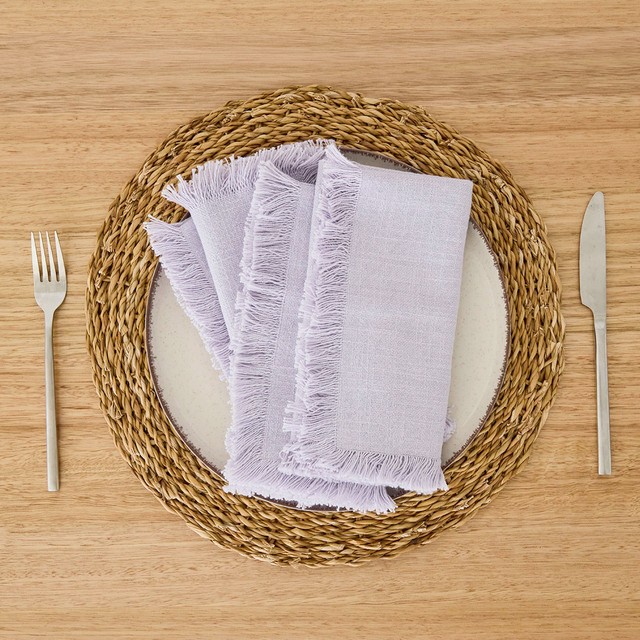 Ashra Fringed Napkin 4 Pack by M.U.S.E.