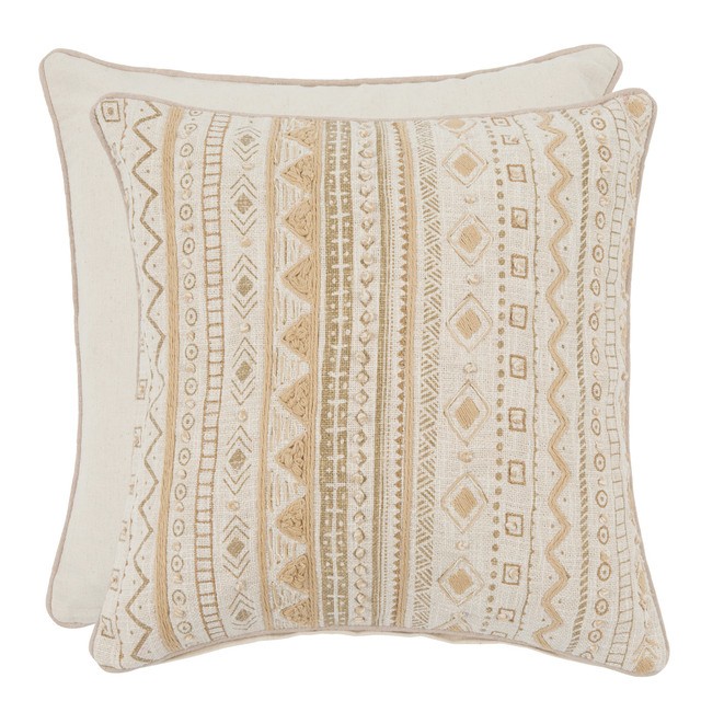 Haiti Embroidered Square Cushion by Habitat