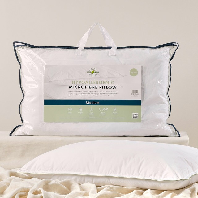 Hypoallergenic Microfibre Medium Pillow by Greenfirst®