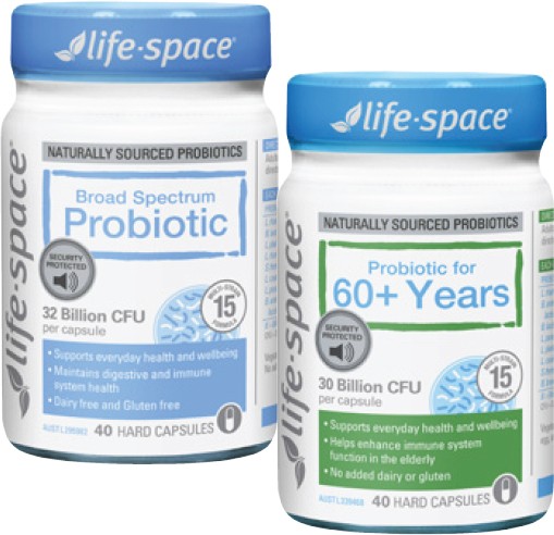 Life-Space Broad Spectrum Probiotic or Probiotic For 60+ Years Capsules 40 Pack^