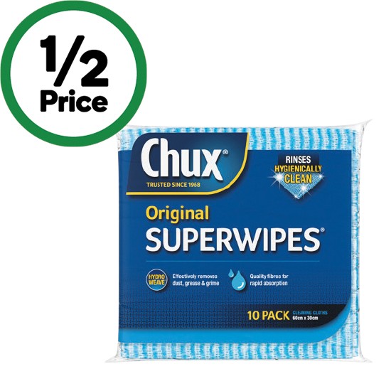 Chux Original Superwipes Pk 10
