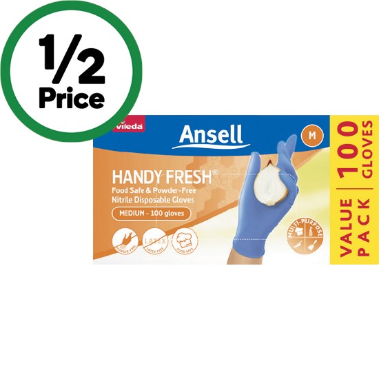 Ansell Handy Fresh Disposable Gloves Pk 100