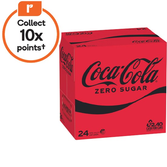 Coca-Cola Classic, Zero Sugar or Diet Soft Drink Varieties 24 x 375ml