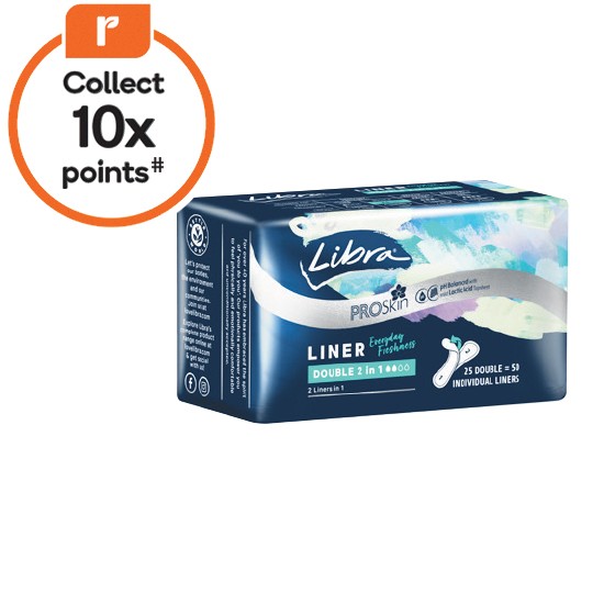 Libra Liners Double 2 in 1 Pk 25