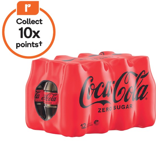 Coca-Cola Classic or Zero Sugar Soft Drink 12 x 300ml