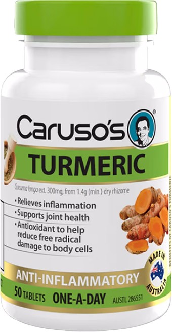 Caruso’s
Natural Health Turmeric Anti-Inflammatory 50 Tablets