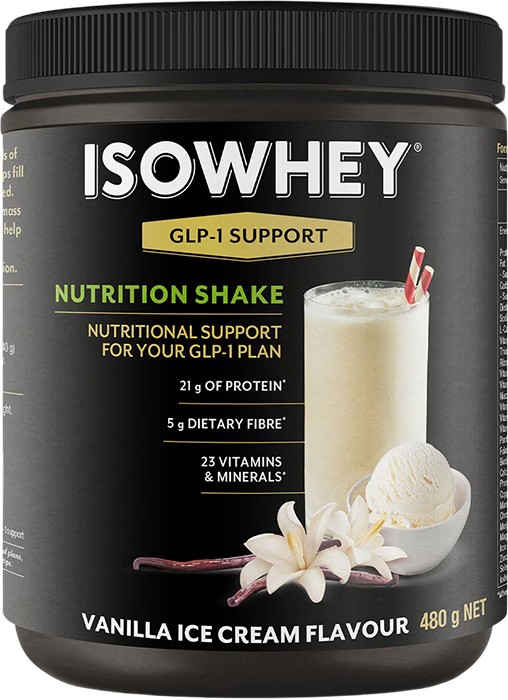 IsoWhey GLP-1 Support Nutrition Shake Vanilla Ice Cream 480g