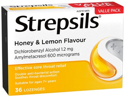 Strepsils Sore Throat Relief Lozenges 36 Pack Selected Varieties**