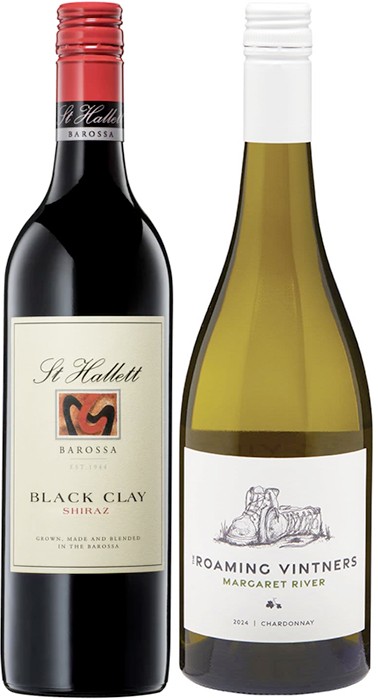 St Hallett Black Clay or Roaming Vintners 750mL Varieties