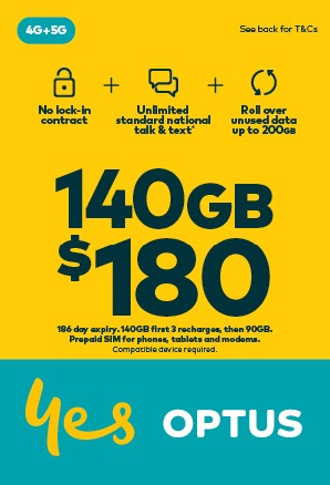 Optus $180 Prepaid SIM Starter Kit