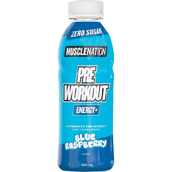 Muscle Nation Pre Workout Blue Raspberry 500ml~