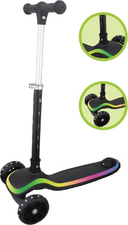 Swifte Deluxe Light Up Scooter Black