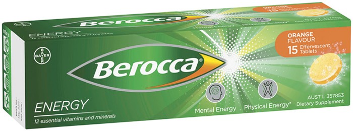 Berocca Energy Effervescent Tablets 15 Pack Selected Varieties*