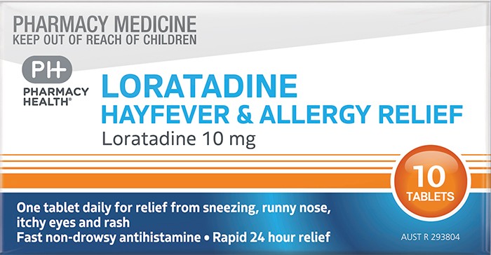Pharmacy Health Loratadine 10mg 10 Tablets