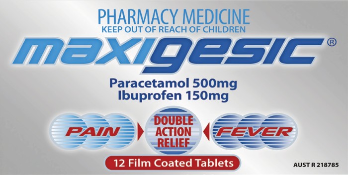 Maxigesic 12 Tablets