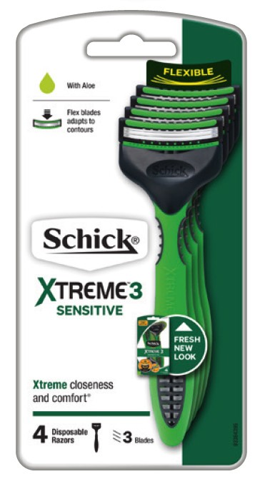 Schick Xtreme 3 Sensitive Disposable Razors 4 Pack