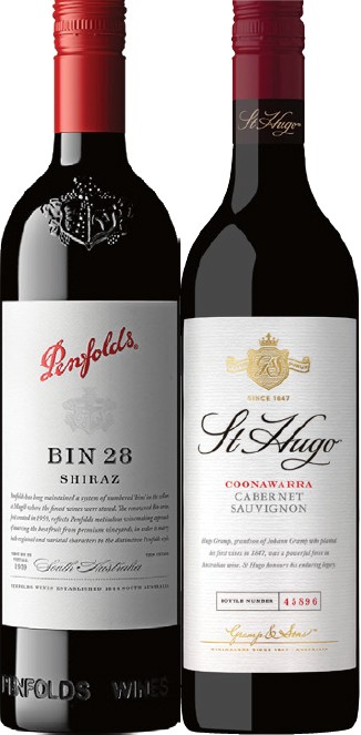 Penfolds Bin 28 Shiraz or St Hugo 750mL Varieties