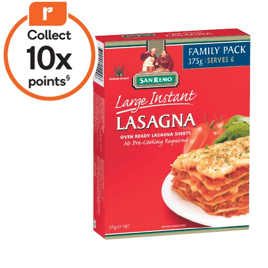 San Remo Large Instant Lasagne 375g