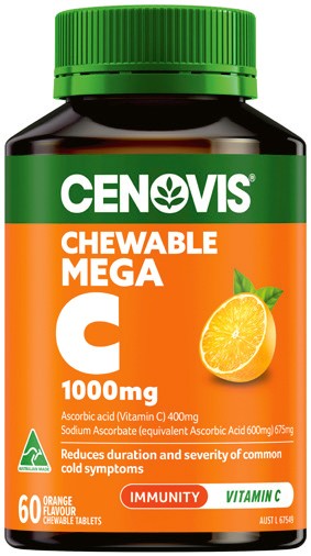 Cenovis Mega Vitamin C 1000mg Chewable Tablets 60 Pack*