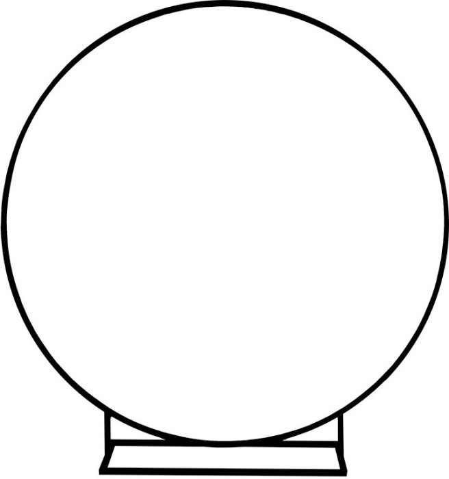 Backdrop Hoop Metal Round 1.9m HIRE* Ea