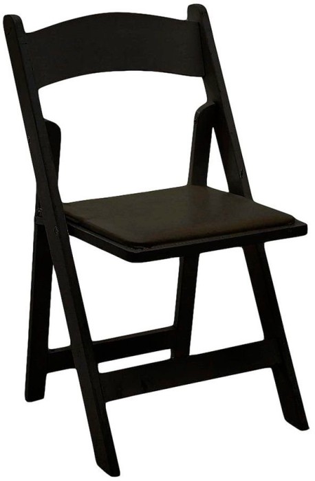NEW Chair Folding Black Resin Portsea HIRE* Ea
