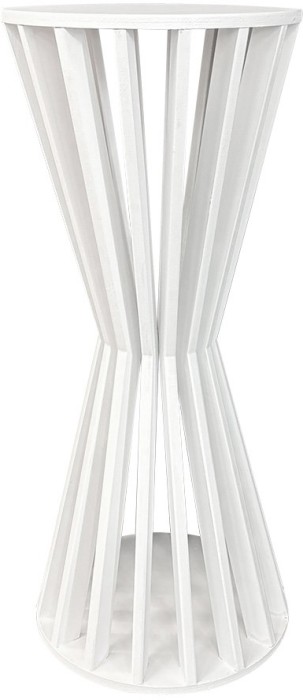NEW Plinth Wooden Hourglass White HIRE* Ea
