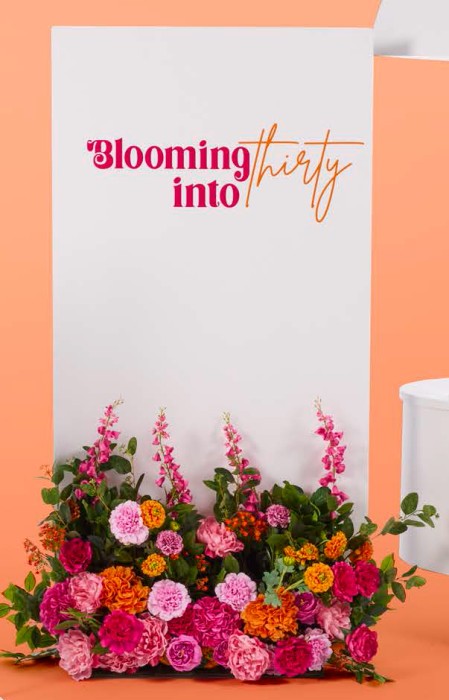 NEW Backdrop, Personalisation & Blooms HIRE* Ea