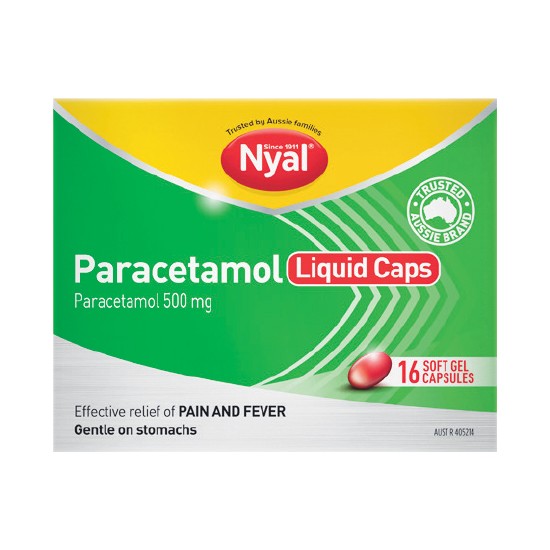 Nyal Paracetamol Liquid Capsules Pk 16^