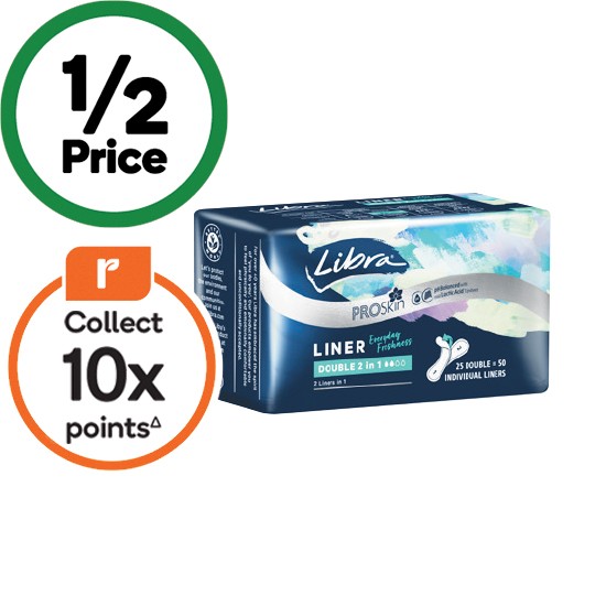 Libra Liners Double 2 In 1 Pk 25