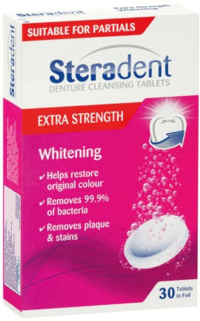 Steradent Extra Strength Denture Cleansing Tablets 30 Pack*