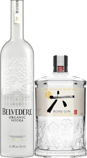 Belvedere Vodka or Roku Gin 700mL