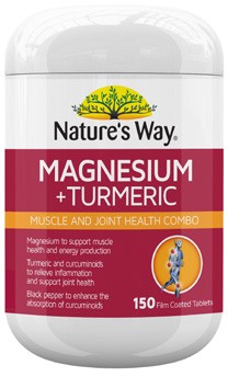 Nature's Way Magnesium + Turmeric Tablets 150 Pack